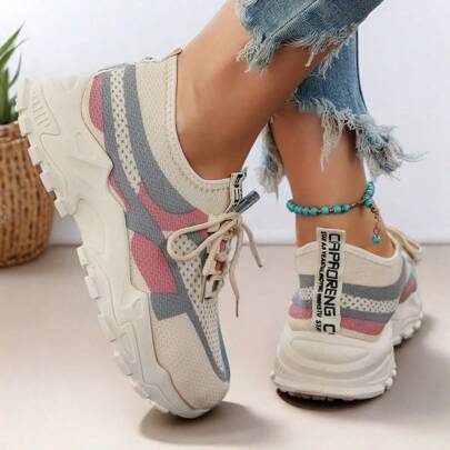 女士休闲工作运动鞋，防滑软底鞋，百搭透气女士鞋