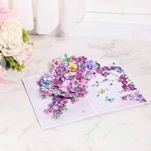 1 Pop-Up Greeting Card, Tulips, Poinsettia Flowers, Magnolia, Orchids, Apple Blossoms, Small Daisies, Suitable For Valentine's Day, Mother's Day, Birthdays, Anniversaries. Surprise Gift For Friends, Gift For Lovers, Gift For Girlfriend, Gift For Mother, Birthday Card, Flower Card