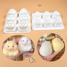 1 Peça Molde de Silicone em Formato de Hamster para Formas de Bolos, Sobremesas, Bolos Mousse, Formas em Formato de Coração para Fazer Sabonete Artesanal, Molde de Chocolate
