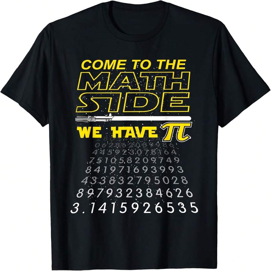 Come To The Math Side We Have Pi - Math Geek   Nerd T-Shirt T-Shirt Women's Plus Size Graphic Tee - màu đen - Xem 1