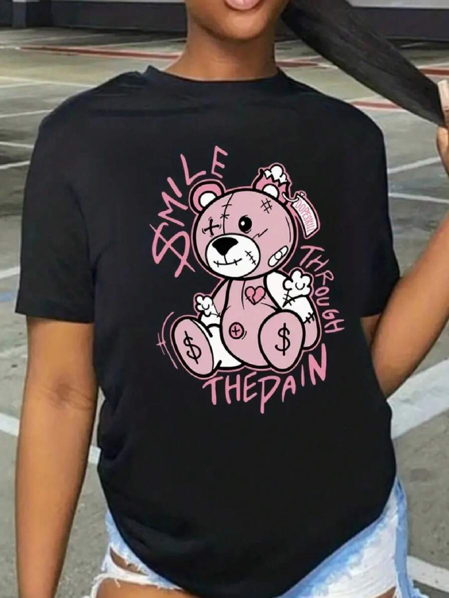 Women T-Shirts - 黑色 - 查看 1