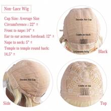Blonde Finger Wave Human Hair Wig Blonde Pixie Cut Wigs For Women Human Hair 4INCH Short Blonde Finger Ocean Wave Wig For Beginners With Bangs Layered Blonde Pixie Cut Wigs Full Machine Made Wig