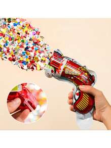 10pcs Random Pattern Wedding Confetti Cannon, Inflatable Handheld Airflow Thrower, Party Celebration Decoration - Multicolor - View 3