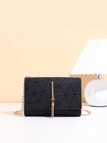 1 件女孩时尚流苏金属翻盖斜挎包、单肩包、零钱包，适合日常、派对、通勤，理想的礼物