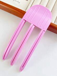 2pcs Women's Resin 6-Tooth And 3-Tooth Claw Hair Clips, Minimalist Daily Hair Styling Tools, Slouchy Front Hair Bangs Shaper For Voluminous Root