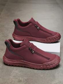 2025 Spring New Casual Outdoor Tire Sole Sneakers For Men, Side Zipper Design For Easy On/Off, Slip-Resistant Sole, Fashionable And Practical, Suitable For Outdoor Sports, Running, Casual, Summer, Graduation Gifts Or Birthday Accessories - Multicolor - View 24