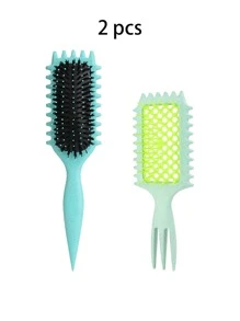 1PC Bounce Hollow Combs Curl Define Styling Brush Smooth Hair Fluffy Comb Massage Home Hair Styling Tool Combs For Woman,Hair Brush,Comb,Hair Tools,Hair Products And Accessories For Barber Salon Beauty Travel Essentials,Back To School,Travel Holiday Essentials,Hair Accessories For Women