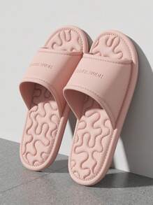 EVA Simple & Comfortable Indoor Home Slippers, 2025 New Bathroom Shower Non-Slip Casual Sandals, Unisex Size 36-45 - Pink - View 1