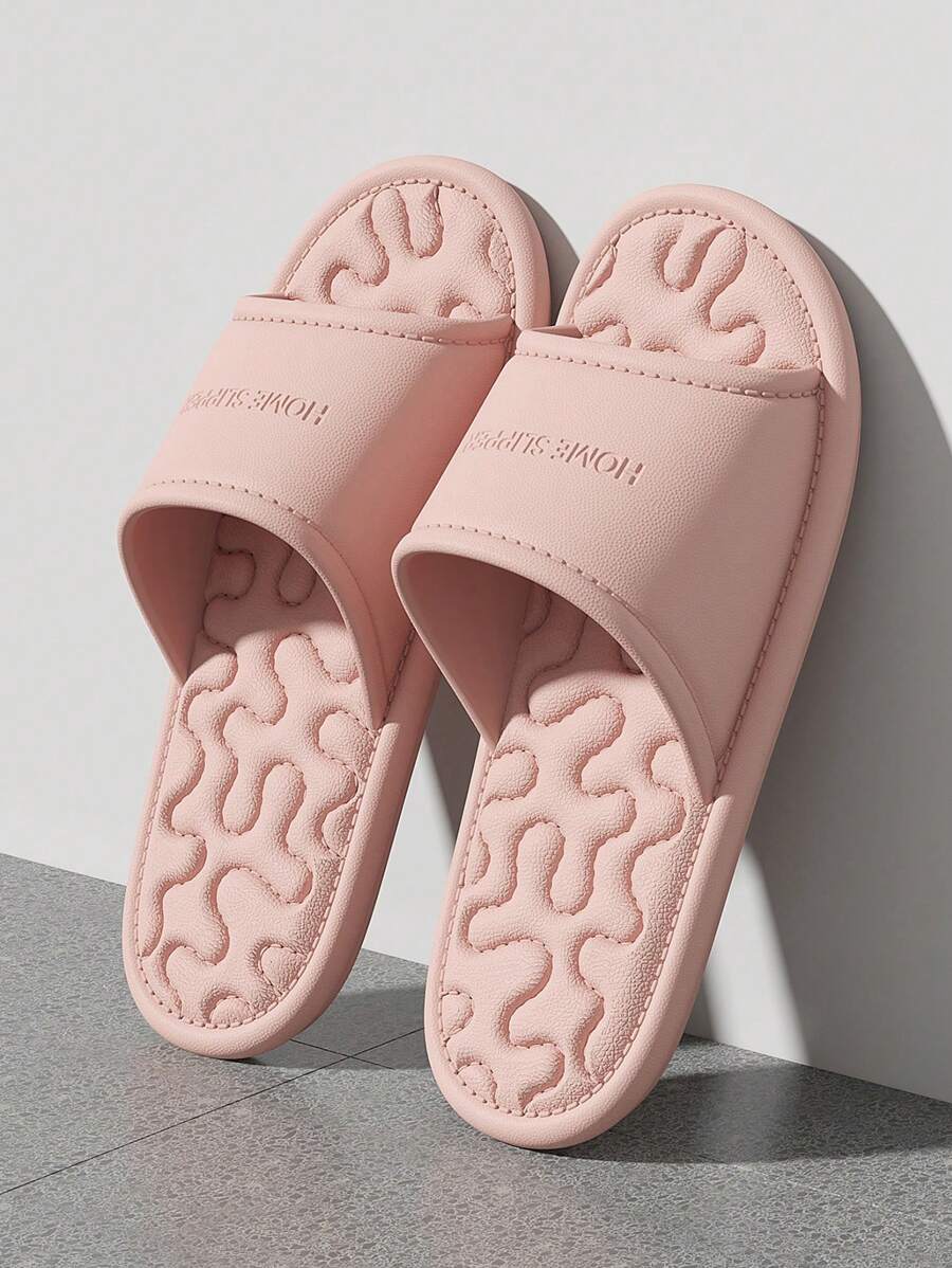 EVA Simple & Comfortable Indoor Home Slippers, 2025 New Bathroom Shower Non-Slip Casual Sandals, Unisex Size 36-45 - Pink - View 1