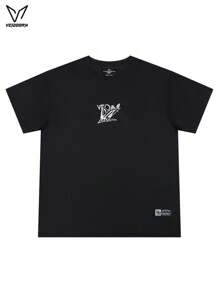 veidoorn 1pc Men'S Athletic T-Shirt - Breathable Polyester, Crew Neck, Short Sleeve With Geometric Design For Basketball & Sports - Summer Casual Wear [Q2017]