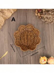 Cesto de almacenaje tejido estilo ratán creativo, cesto de almacenaje multicompartimento para la sala de estar, para volver al colegio