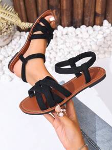 2025 New Style Fashionable Women Casual Flat Sandals