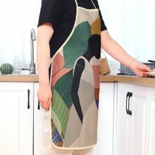Girls Series Printing Cute Party Gathering Wedding Polyester Peach Skin Material Printing Apron