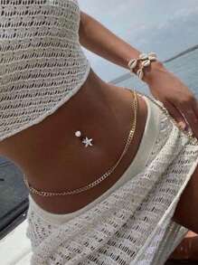 1件S925纯银立方氧化锆星形肚脐穿孔饰品 - 單隻 - 查看 9