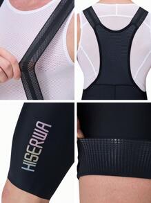 HISERWA Cycling Bib Shorts Men 7 Hours Italy Elastic Interface Pad Men's Cycling Shorts, With Double Arrow Chamois, Seamless Silicone Non-Slip Leg Grippers, Breathable, Highly Elastic, Good Wrapping, Black Cycling Bib Shorts
