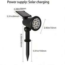 1 件户外聚光灯防水树灯照明树景观聚光灯适用于别墅花园草坪户外庭院灯 - 彩色 - 查看 3