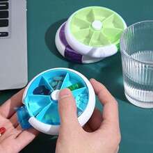 1 pieza/Set de 3 piezas Caja portátil de almacenamiento de píldoras de ABS, caja moderna de almacenamiento de medicamentos multicompartimento, apta para uso doméstico