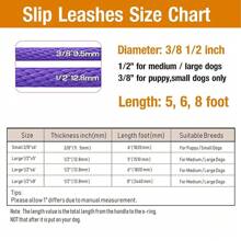 1pc Braided Rope Leash,Slip Lead Dog Leash For Small Medium And Large Dogs Walking And Training Outdoor - Purple - View 3
