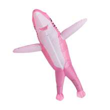 1 Set Of Adult Shark Costumes, Suitable For Halloween, Easter, And Themed Events, Fun Photo Props And Stage Performance Accessories, Playful Event Costumes, Inflatable Costumes - Pink - View 2