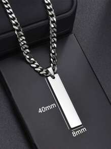 Customized Engraved Eye Necklace With Date Pendant, Stainless Steel Women's Necklace, Best Gift For Couples/Mother/Teacher - Steel - View 7