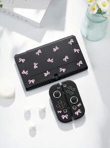 1pc Pink Bow Design Protective Case/Transparent Glitter Protective Shell, Compatible With Switch 2 (2025), Switch 2/Switch NS/Switch OLED/Lite, Accessories Compatible With Switch Console, Full Set Package, Storage Case, Card-Holding Base Case, Best Gift Compatible With Switch Players - Multicolor - View 13