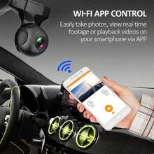 Cámara para auto WiFi con grabación a 1080P HD, ángulo de 170°, sensor G, DVR para vehículo - 1 - Ver 5