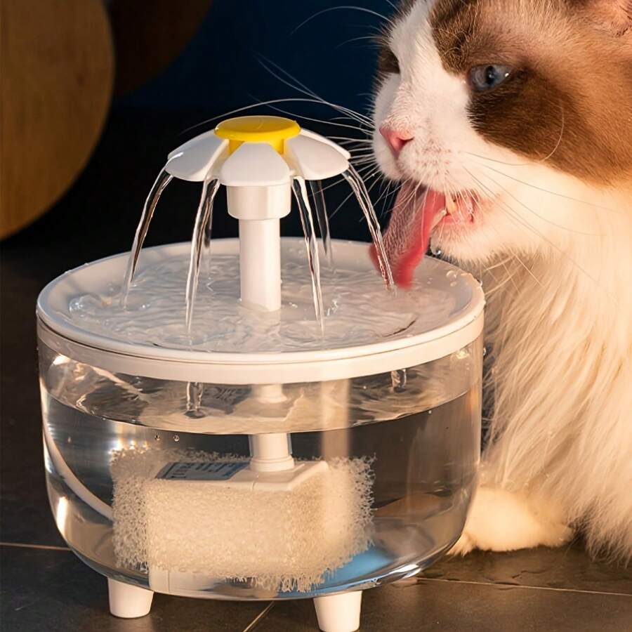 1500ml USB Powered Cat Dog Water Dispenser, Automatic Circulation Pet Water Feeder With Filter (Charging Adapter Not Included)