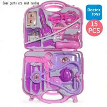 15 pezzi Set di gioco di lusso per bambini da dottore, set di gioco medico con stetoscopio, giochi da medico adatti per bambini dai 3 agli 8 anni