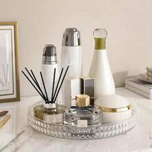 360 Degree Rotary Cosmetic Storage Box, Multi-Layer Adjustable Perfume Storage Box, Suitable For Dressing Table, Multi-Functional Rotary Cosmetic Skin Care Storage Box, Suitable For Bedroom, Dressing Table, Table Top - Multicolor - View 10