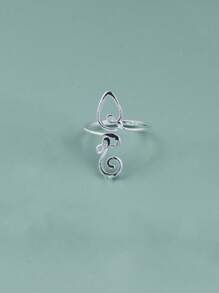 1 Pieza Anillo para tobillo de estilo bohemio con diseño de alambre, anillo ajustable vintage de cola abierta, accesorio de joyería para mujer