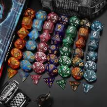 Polyhedral D & D Dice For RPG MTG -- Perfect For Role-Playing Board Games, Gray Drawstring Bags, And The Perfect Gift For Thanksgiving