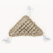 1pc Reptile Hammock Climbing Toy,Linen Reptile Hammock, Comfortable Lizard Lounger Climbing Toy, For Bearded Dragons And Other Reptiles, With Hermit Crab And Small Animal Hanging Bed,Natural Rattan Woven Hammock Mat For Reptiles And Small Pets