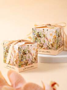 10pcs/Pack Wedding Favors Candy Gift Box Party Decoration Boxes With Ribbons
