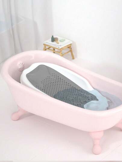 Vasca da bagno a forma di pesce per neonati - Sedile da bagno reclinabile e seduto, ripiano in rete antiscivolo, supporto da bagno pieghevole, 0-3 anni, tappetino da bagno, rastrelliera da bagno in rete per neonati, regalo di Natale, Ognissanti, Ringraziamento, rastrelliera da bagno, tappetino da bagno, rastrelliera vasca da bagno pieghevole