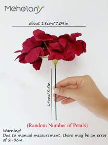 10/4 pièces Fleurs d'hortensia artificielles, bourgogne en soie réaliste de 18 cm, convient pour centre de table de mariage, bouquet DIY, décoration de vase à la maison, salon, chambre à coucher, décoration de printemps et d'été, bouquet de mariée, corsage de poignet, anniversaire, Nouvel An, Fête des Mères pour femmes et filles - Rouge foncé - Voir 4