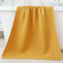 1pc Extra Large Waffle Texture Bath Towel, Absorbent Quick Drying Soft Towel For Women, Cute And Comfortable Home Towel, Bathroom Accessories Fall Decor,Holiday Home Bathroom Decor Back To School For Beauty Salon Home Bathroom Shower Towels For Beauty Salon, Hotel Sports,Home Essentials, Towel, Skin Care Bath Towel Sheet