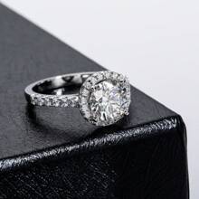 ANU JEWEL D Color Moissanite Ring 925 Sterling Silver Ring Wedding Engagement Bridal Jewelry