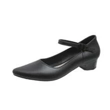 2025 New Spring Pointed Toe Mid-Heel Slip-On Single-Strap Flat Shoes, Comfortable And Wearable - Black - View 2