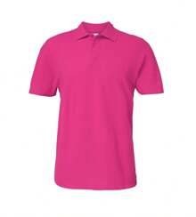 Playera Rosa para Hombre, Tipo Polo, Manga Corta, 2 Botones, Cuello Camisero, Cómoda, Suave, Fresca, Multi Combinable, Semi Formal, Polera Casual para Dama y Caballero Unisex Básica del Armario - Rosa - Ver 4