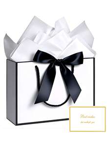 1/2/3sets, Large Paper Gift Bags - Comes With Tissue Paper And Greeting Cards - Valentine's Day Gift Bags - Portable Gift Bags With Handles - (Suitable For Women's Bridesmaids, Birthdays, Valentine's Day, Wedding Parties, Graduation Ceremony, Mother's Day)