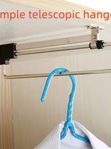 Retractable Trouser Hanger - A Versatile Wardrobe Organizer Made Of Metal That Saves Space - For Suits, Pants, Jackets And More