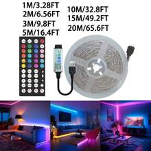 1pc LED Light Strip , Music Synchronized Color Changing RGB LED Lights, With Remote App Control, Adjustable Modes, Suitable For Indoor Bedroom, Desk, Valentine's Day, Wedding, Christmas Party Festival Decoration