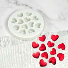 1 pièce Moule en silicone en forme de cœur pour fondant, moule à chocolat en forme de cœur, moule en silicone pour la cuisson, la décoration de gâteaux, l'artisanat du sucre et l'argile polymère pour Noël, la Fête des Mères, la Saint-Valentin, l'Action de grâce, etc.