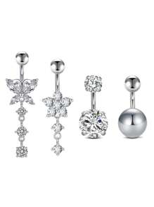 肚脐环 短条肚脐环 短肚脐环 医用钢制女士肚脐环 蛋白石肚脐环 肚脐环 肚脐穿孔首饰