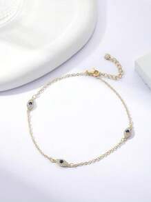 1 件女式可调节脚链，时尚防水波西米亚风格脚链手链，精致百搭学生海滩珠宝礼物