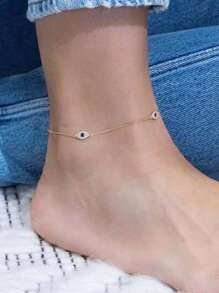 1 件女式可调节脚链，时尚防水波西米亚风格脚链手链，精致百搭学生海滩珠宝礼物
