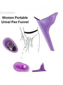 1/2 pièces Urinoir portable en silicone pour femmes, urinoir de voyage extérieur de camping, entonnoir urinaire debout