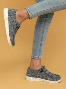 女士轻便一脚蹬乐福鞋，2025年春夏新款休闲百搭舒适驾车鞋 - 黑色 - 查看 2