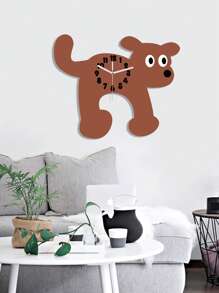 1 pieza, Reloj de pared decorativo con estilo de dibujos animados de gato y perro, silencioso, sin sonido de tic-tac. Para sala de estar, dormitorio, aula, decoración del hogar. Regalo de Navidad y cumpleaños. - Reloj de pared con forma de gato y perro - Ver 8
