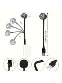 LED USB 音乐节奏魔幻舞台效果投影灯，为汽车、卧室和派对营造浪漫氛围